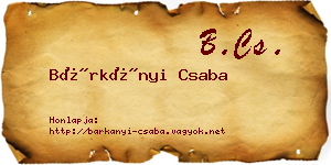 Bárkányi Csaba névjegykártya