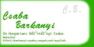 csaba barkanyi business card